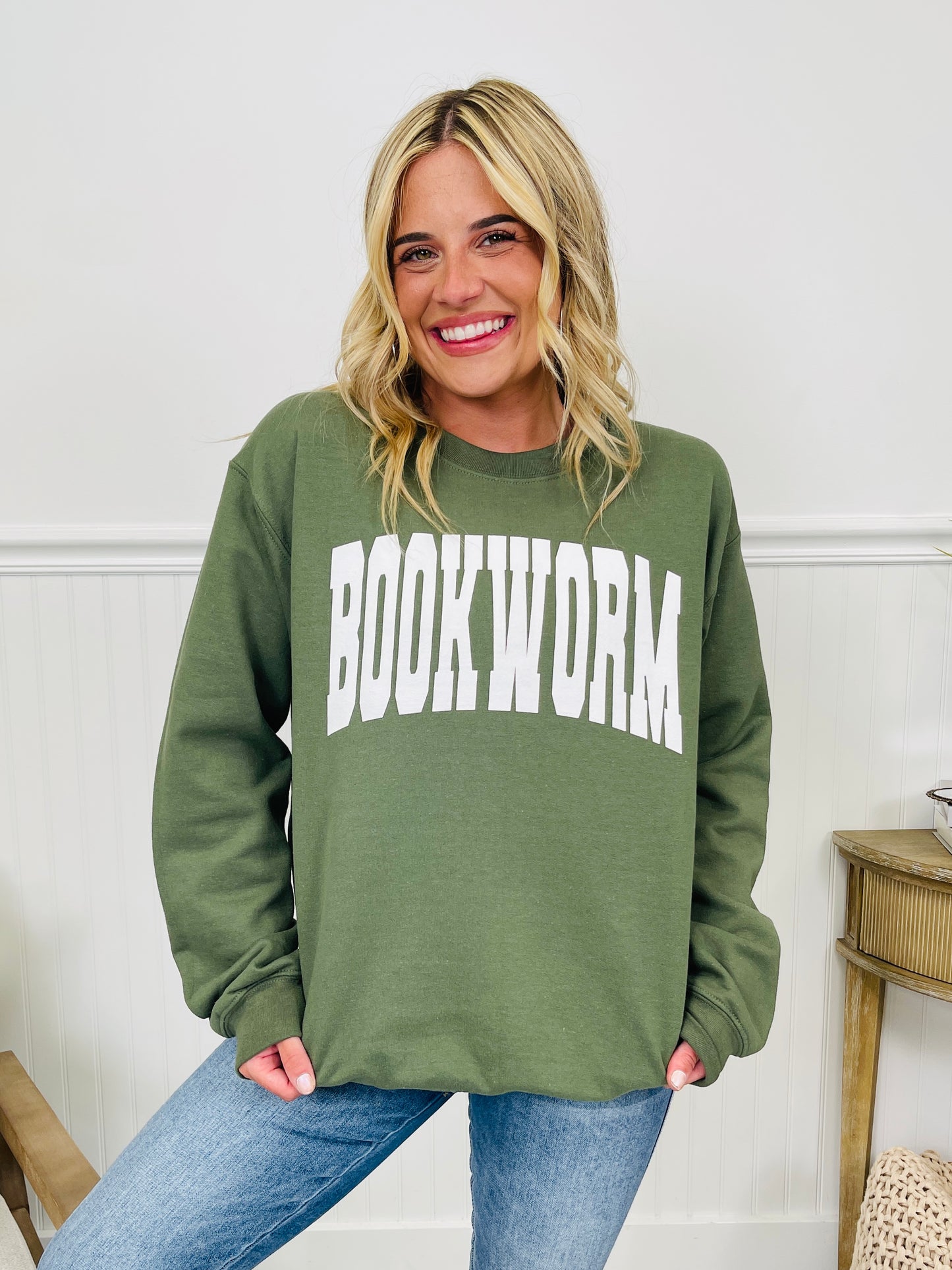 Bookworm Graphic Sweatshirt- Multiple Colors!