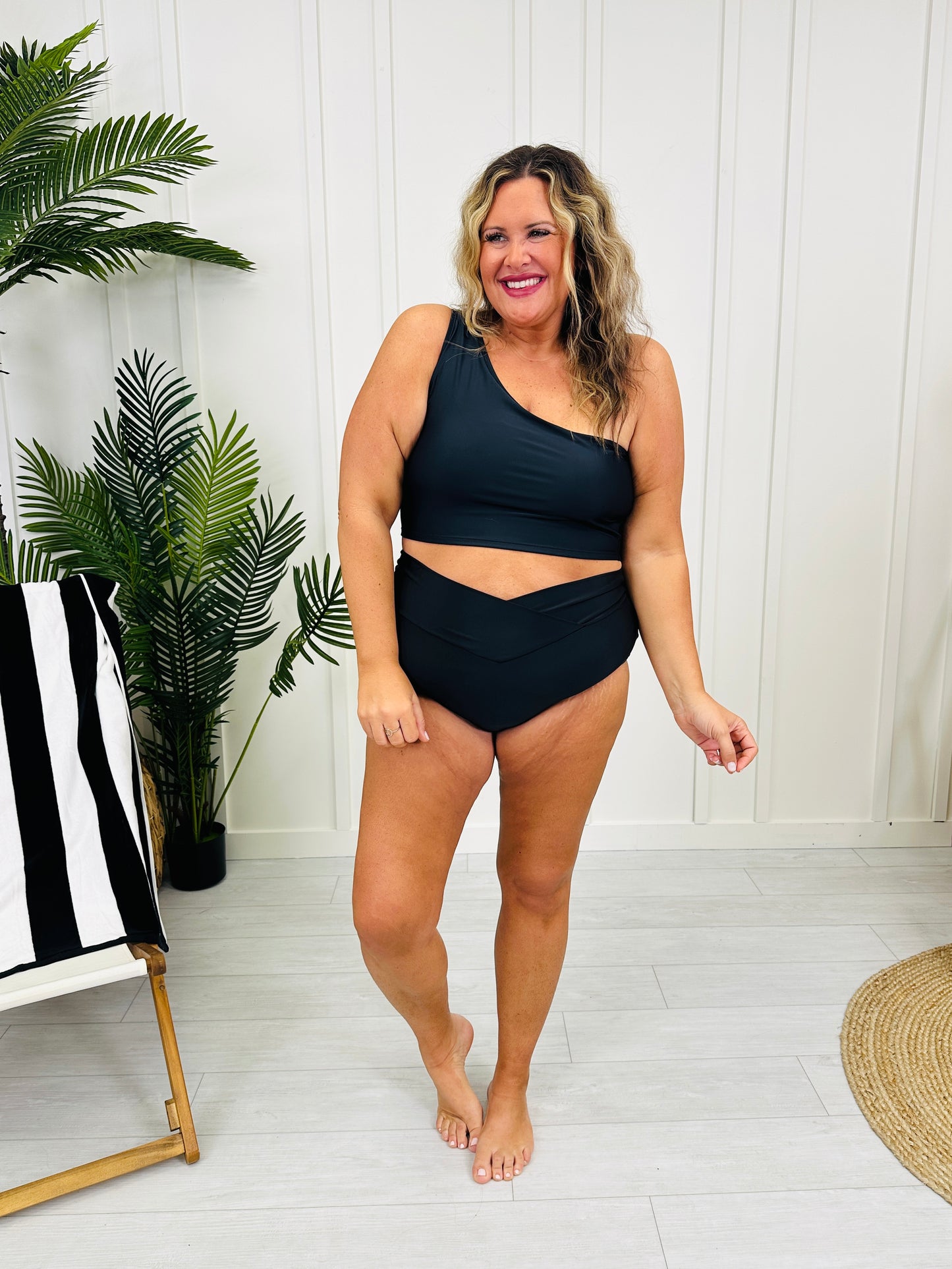 The Jess Swim Top In Black