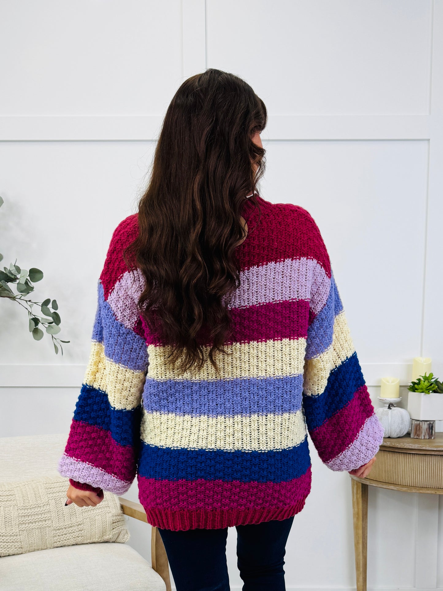 Everyday Bright Sweater in Plum Combo