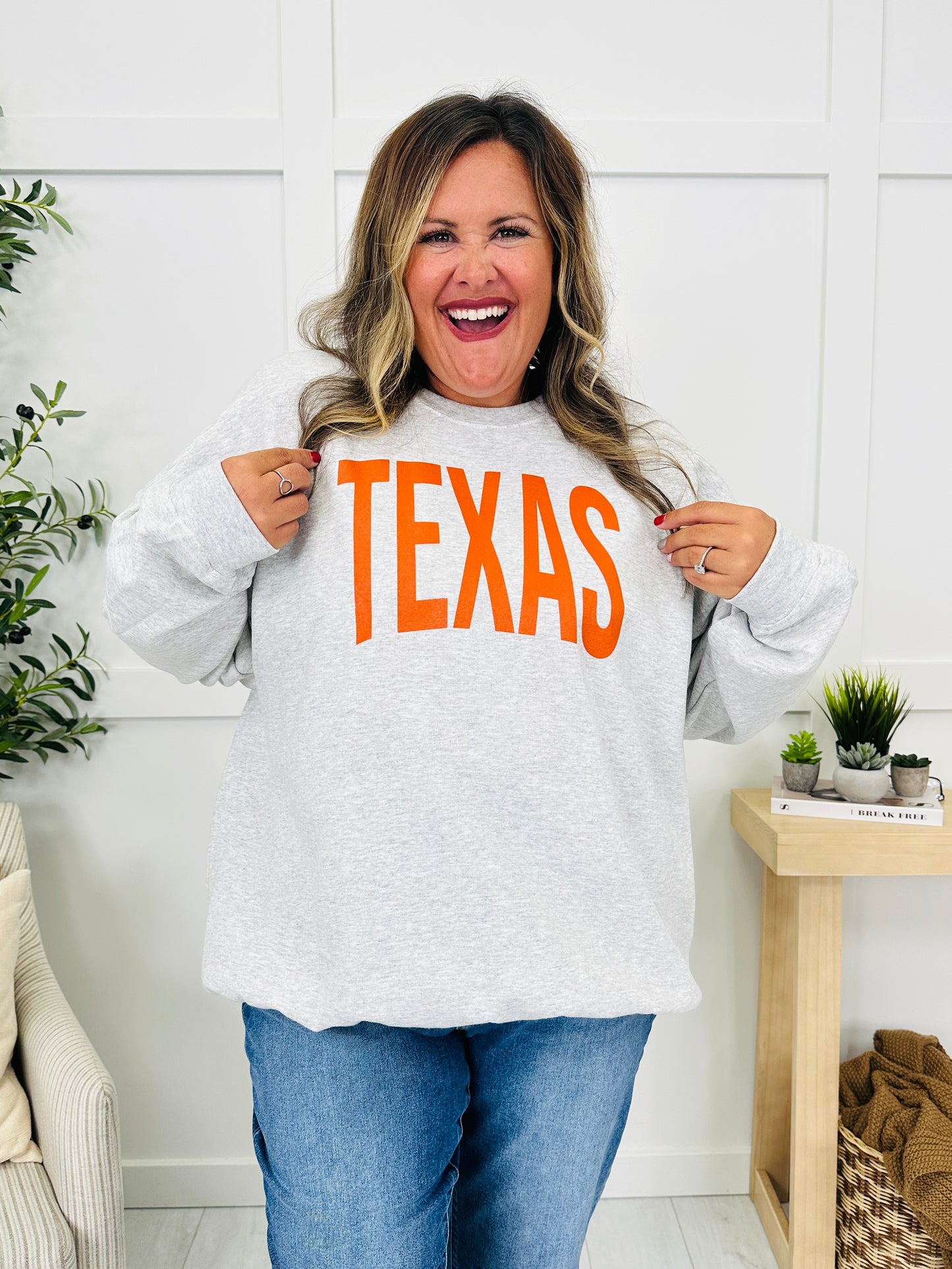 Texas Reversible TX Graphic Crewneck Sweatshirt