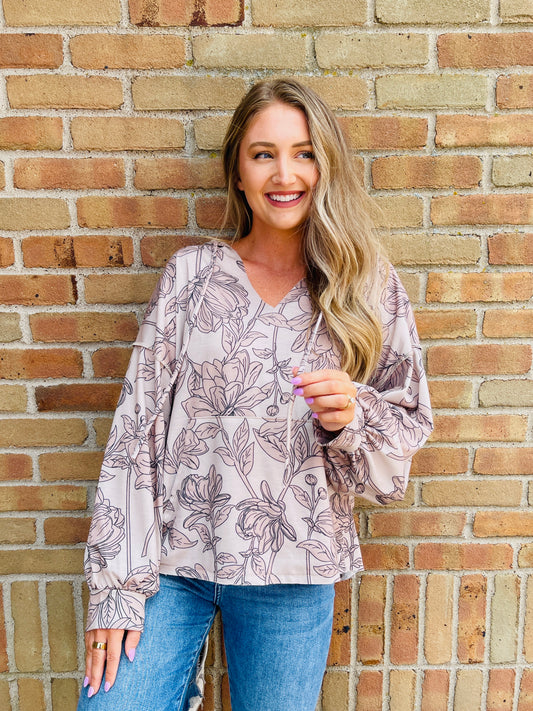 Floral Sketch Hoodie