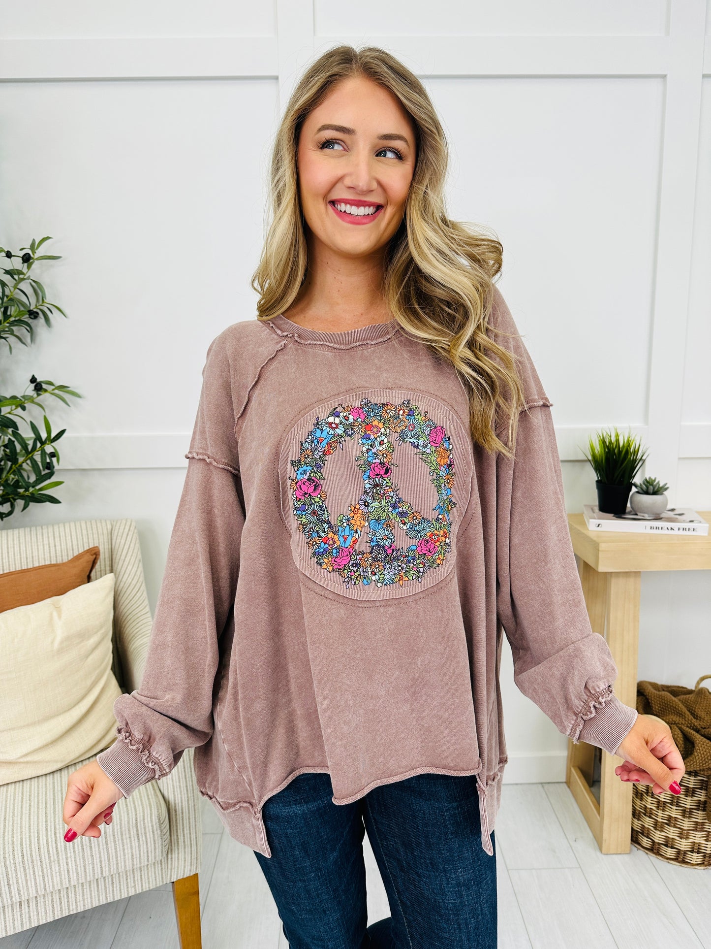 Peaceful Petals Pullover- Multiple Colors!