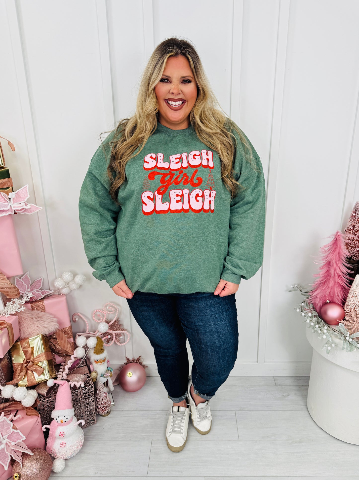 Sleigh Girl Sleigh Graphic Crewneck Sweatshirt