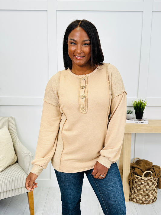 Button Down Beat Top