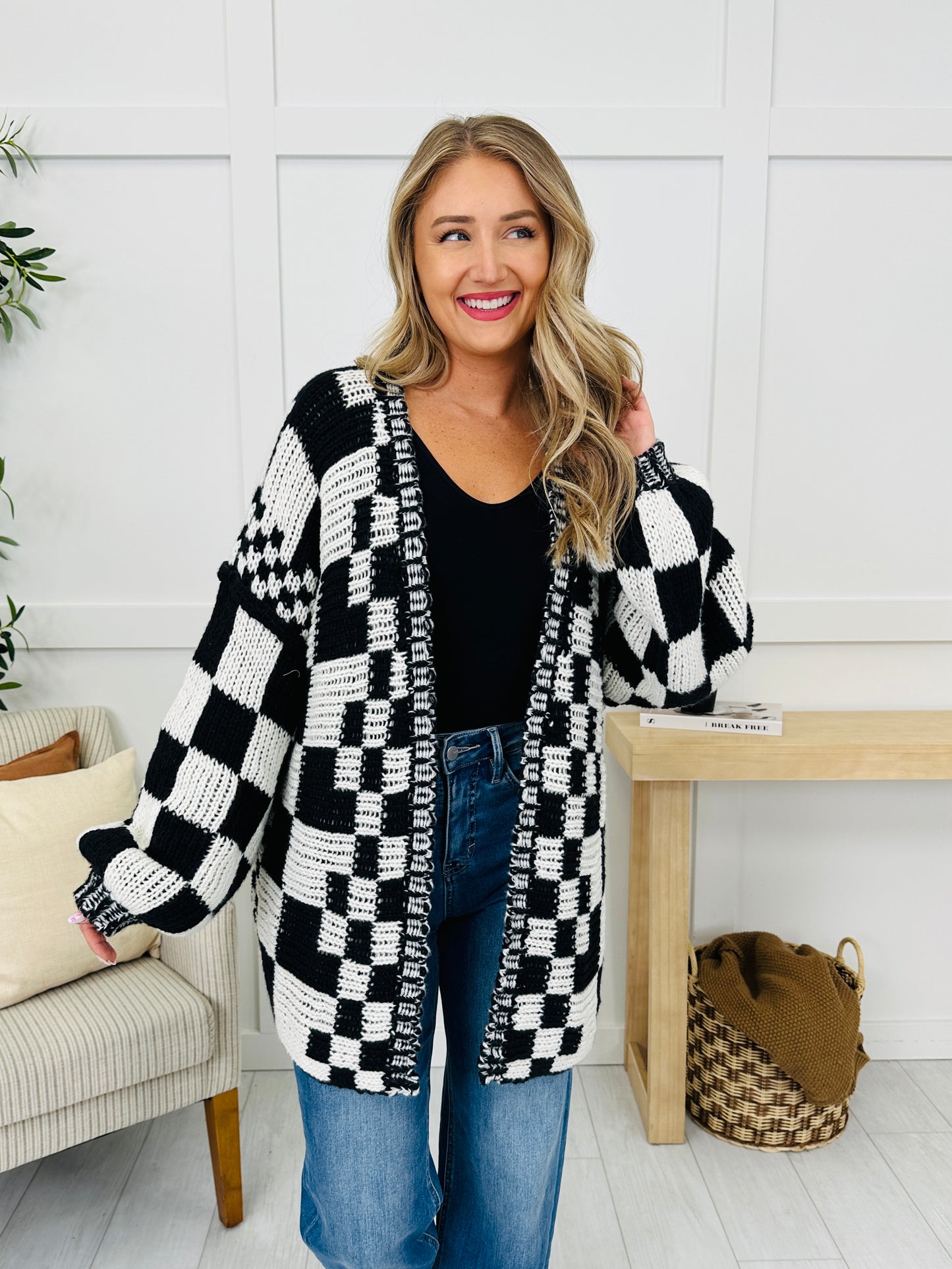 The Final Checkpoint Cardigan in Black Combo
