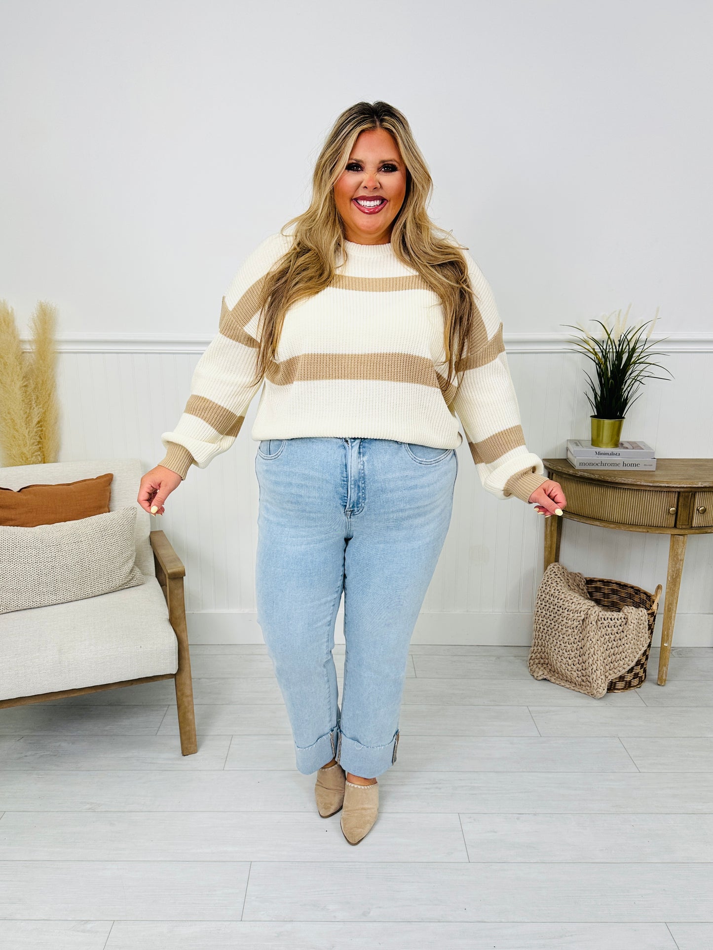 Crush On The Cuff Tummy Control Mom Jeans