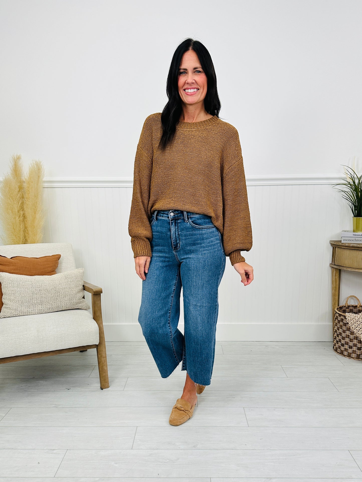 Judy Blue Anything Goes Wide Leg Cropped Jeans