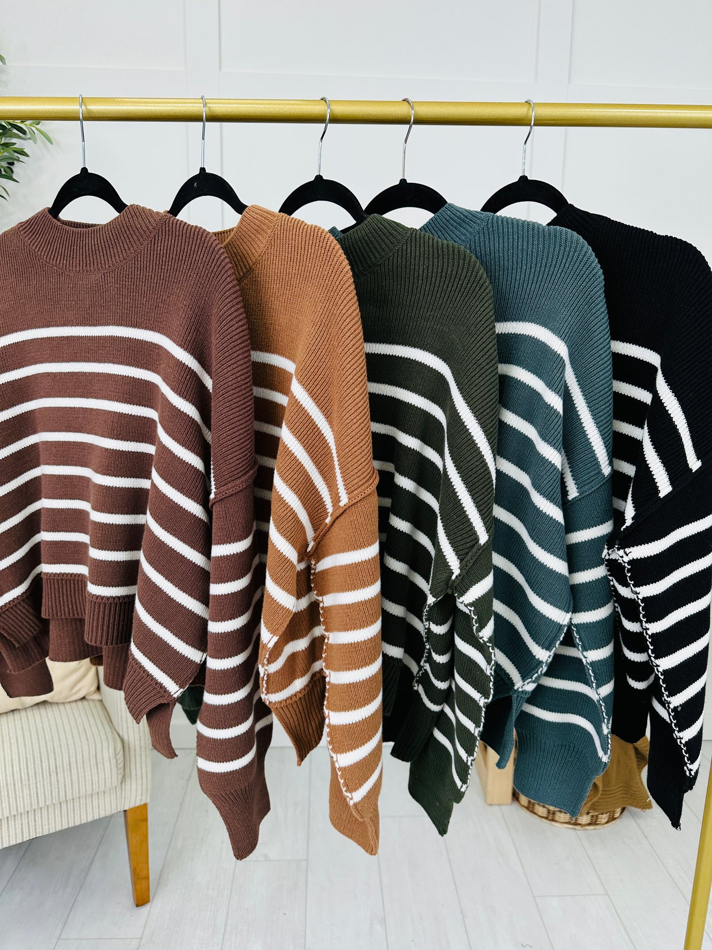 DOORBUSTER! Stripe Right Sweater- Multiple Colors!