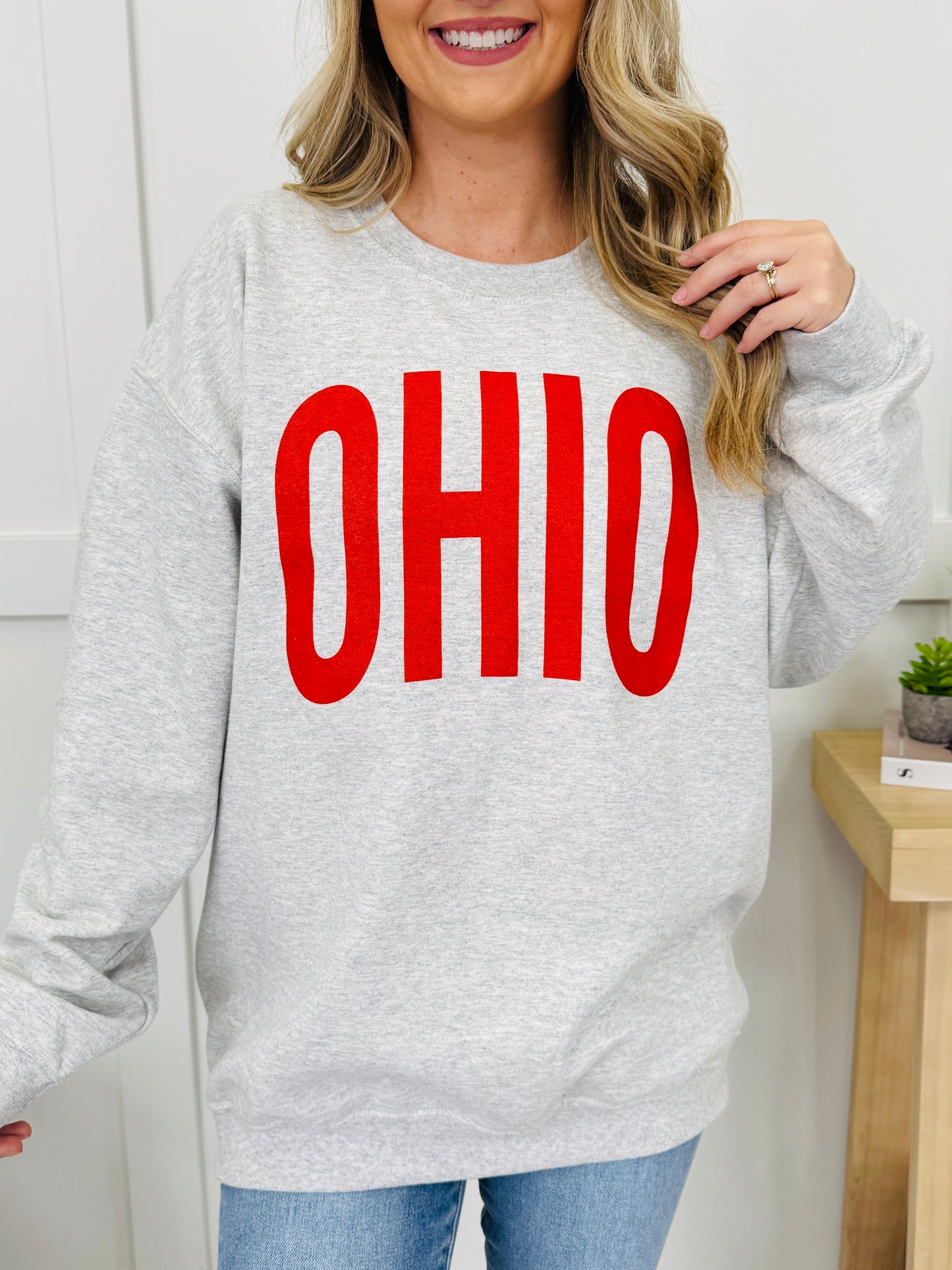 Ohio Reversible OH Graphic Crewneck Sweatshirt
