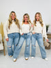 Ride the Retro Wide Leg Retro Tummy Control Jeans