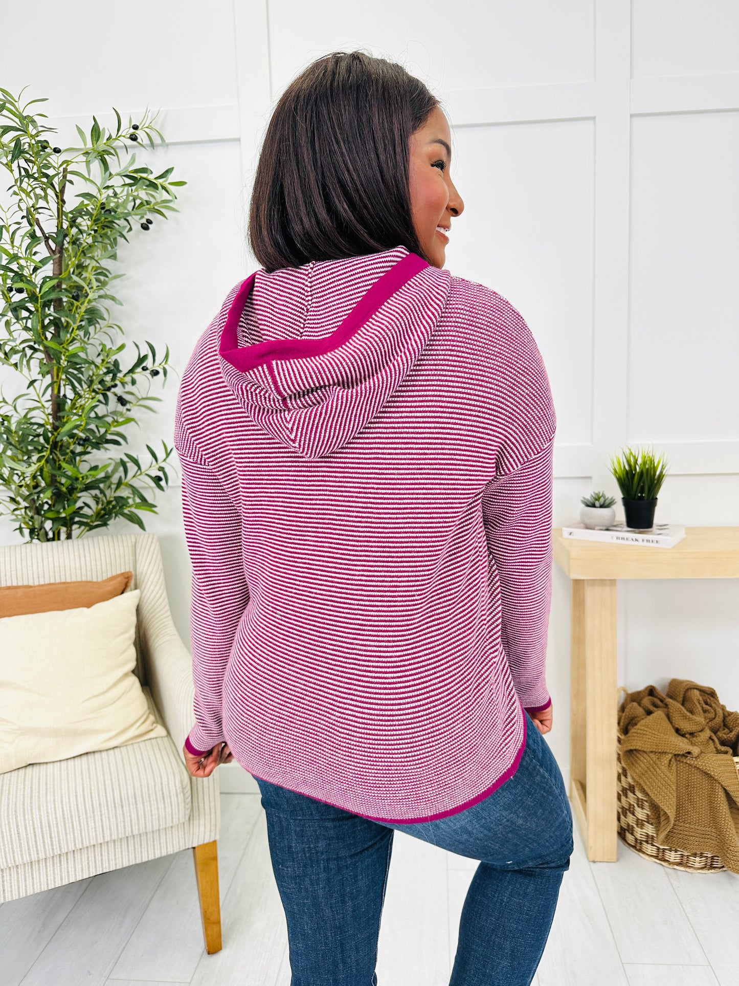 Sweet On Repeat Pullover in Dark Magenta