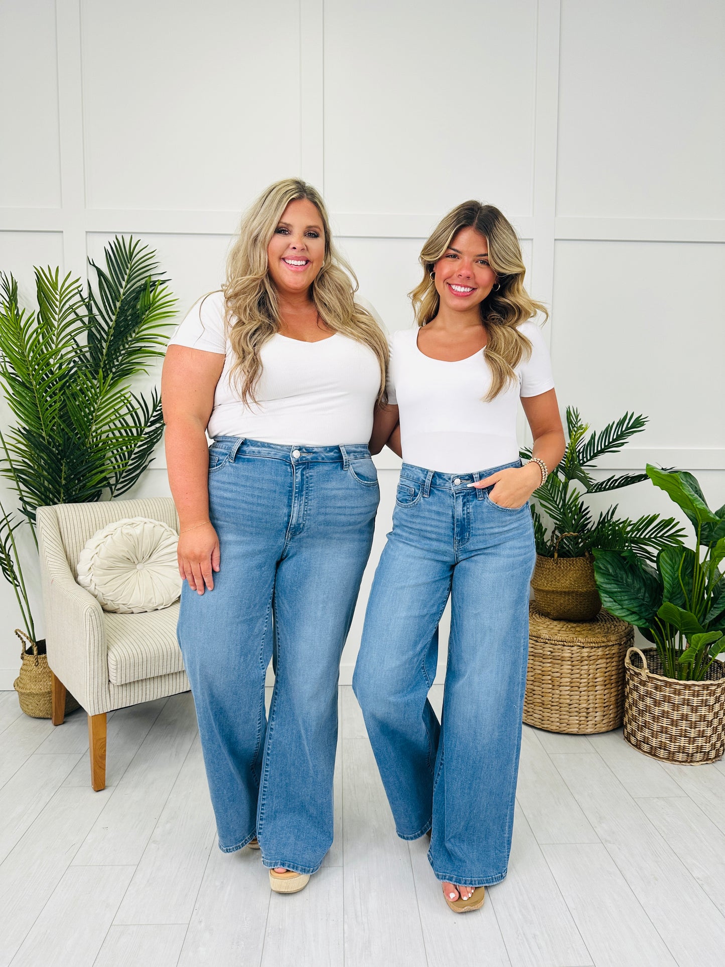 Lovervet Swept Away Palazzo Jeans
