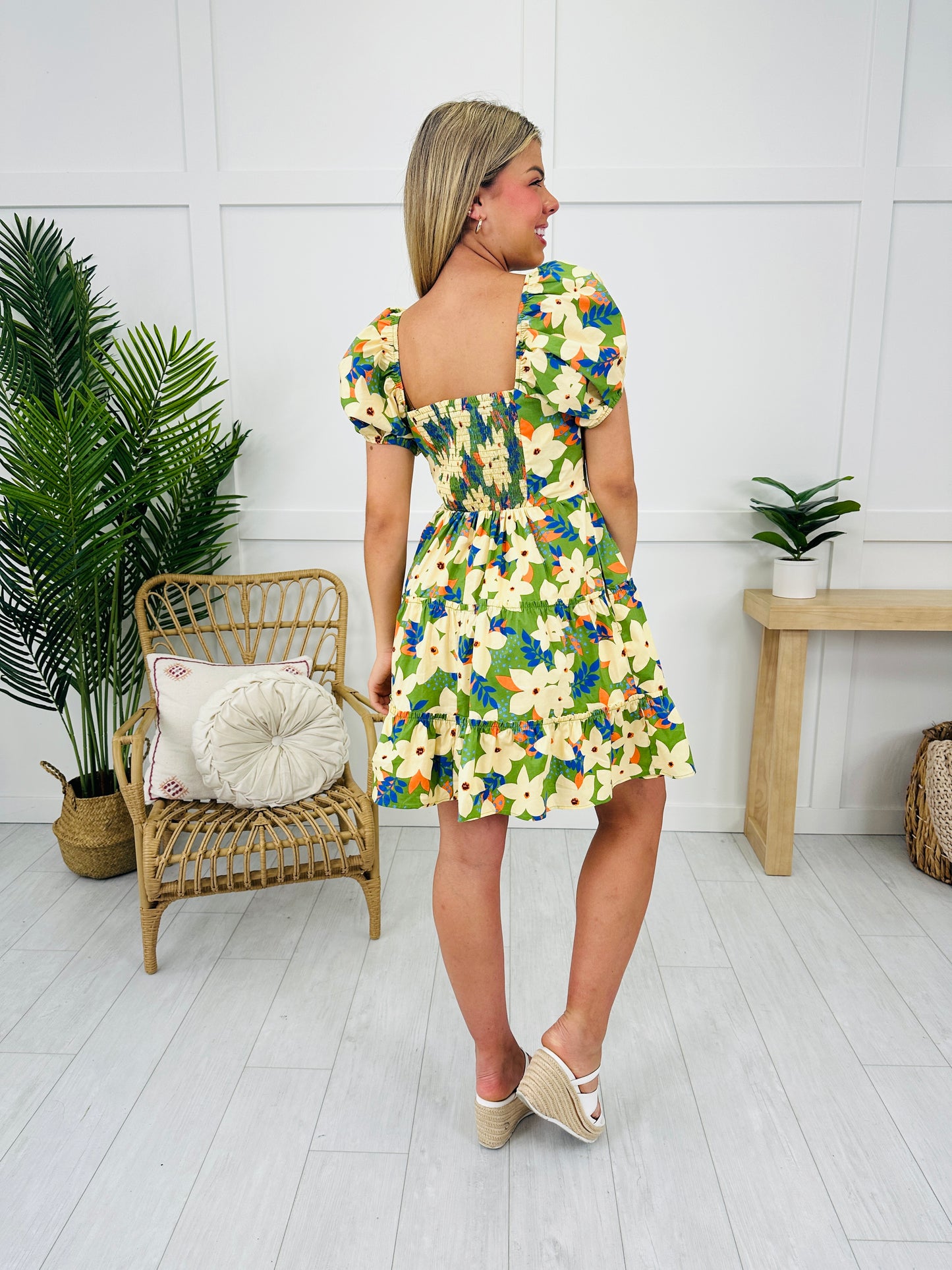 Enchanted Garden Dress in Leaf