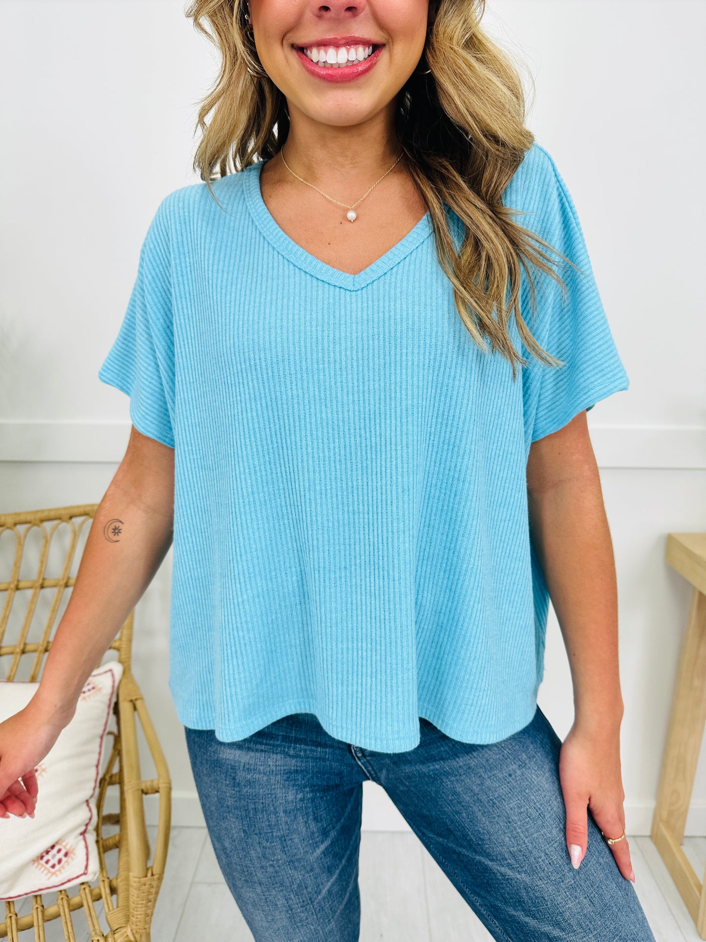 DOORBUSTER! Perfectly Simple Top- Multiple Colors!