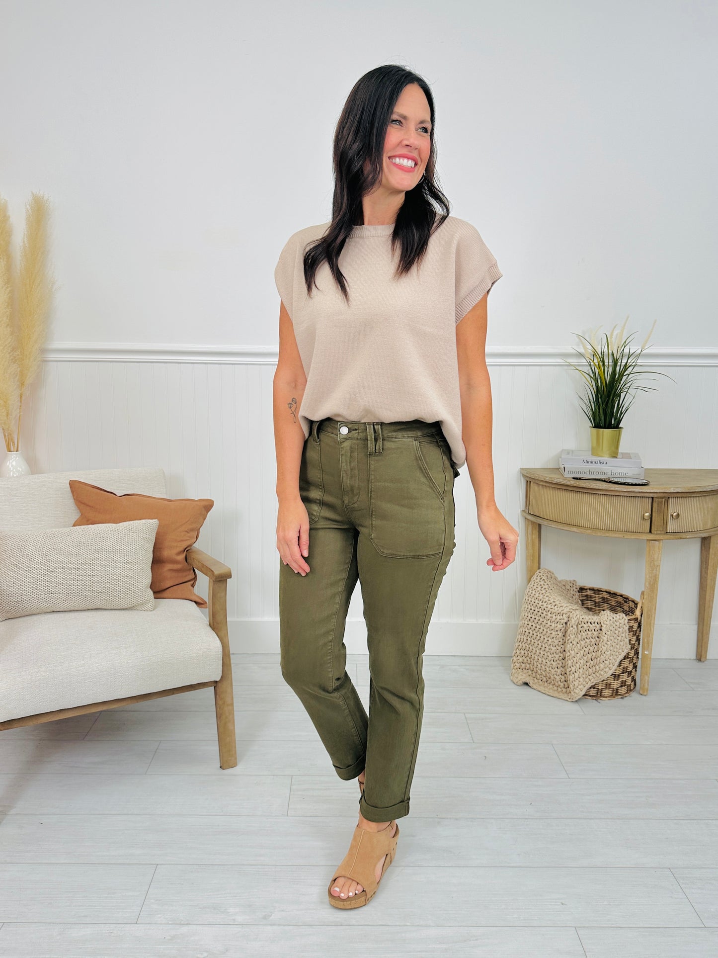 Judy Blue Olive You Weekender Jeans