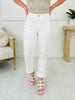 Judy Blue Perfect Match White Double Cuff Boyfriend Jeans in Reg/Curvy