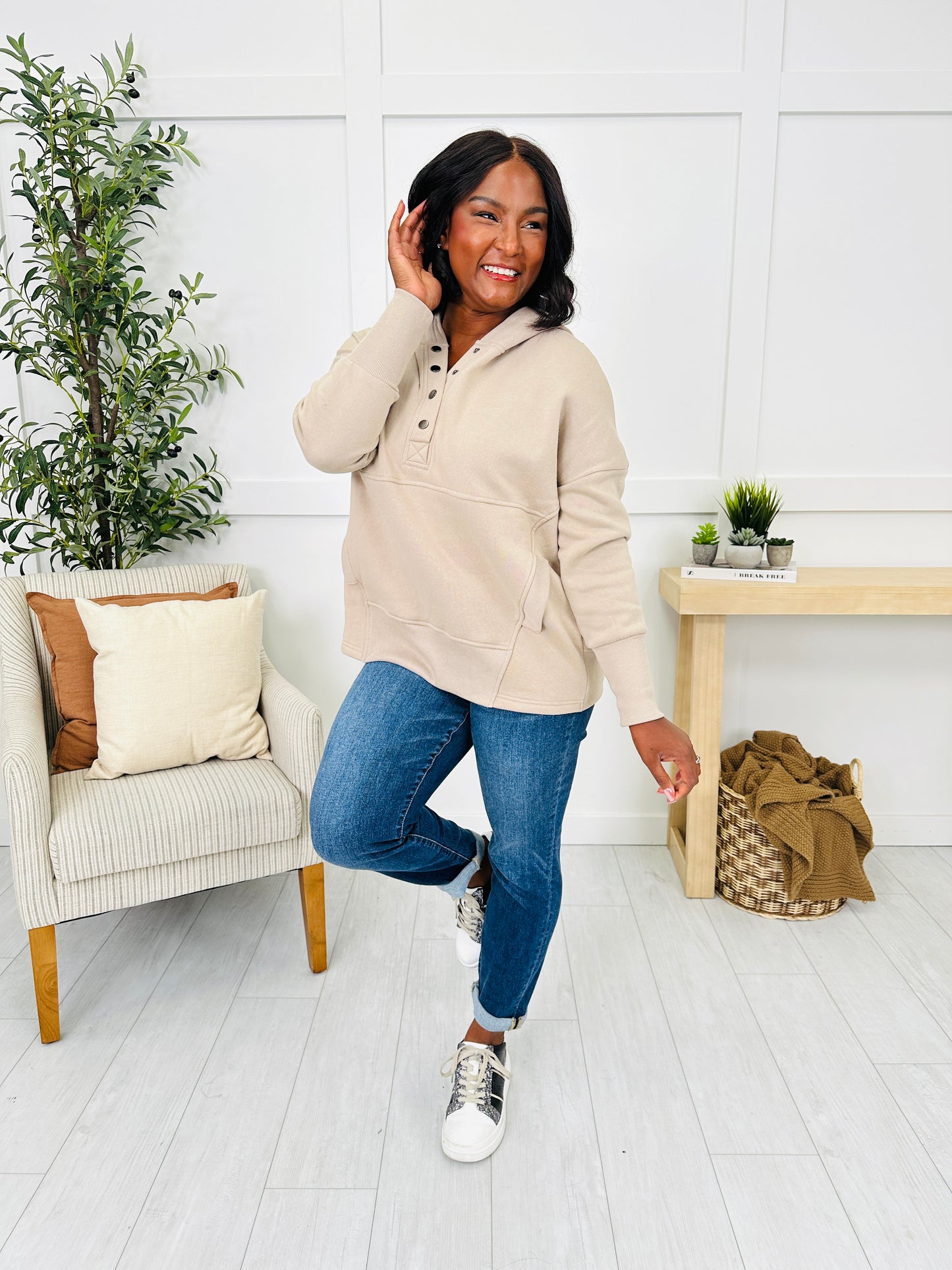 Buttoned In Comfort Pullover- Multiple Colors!