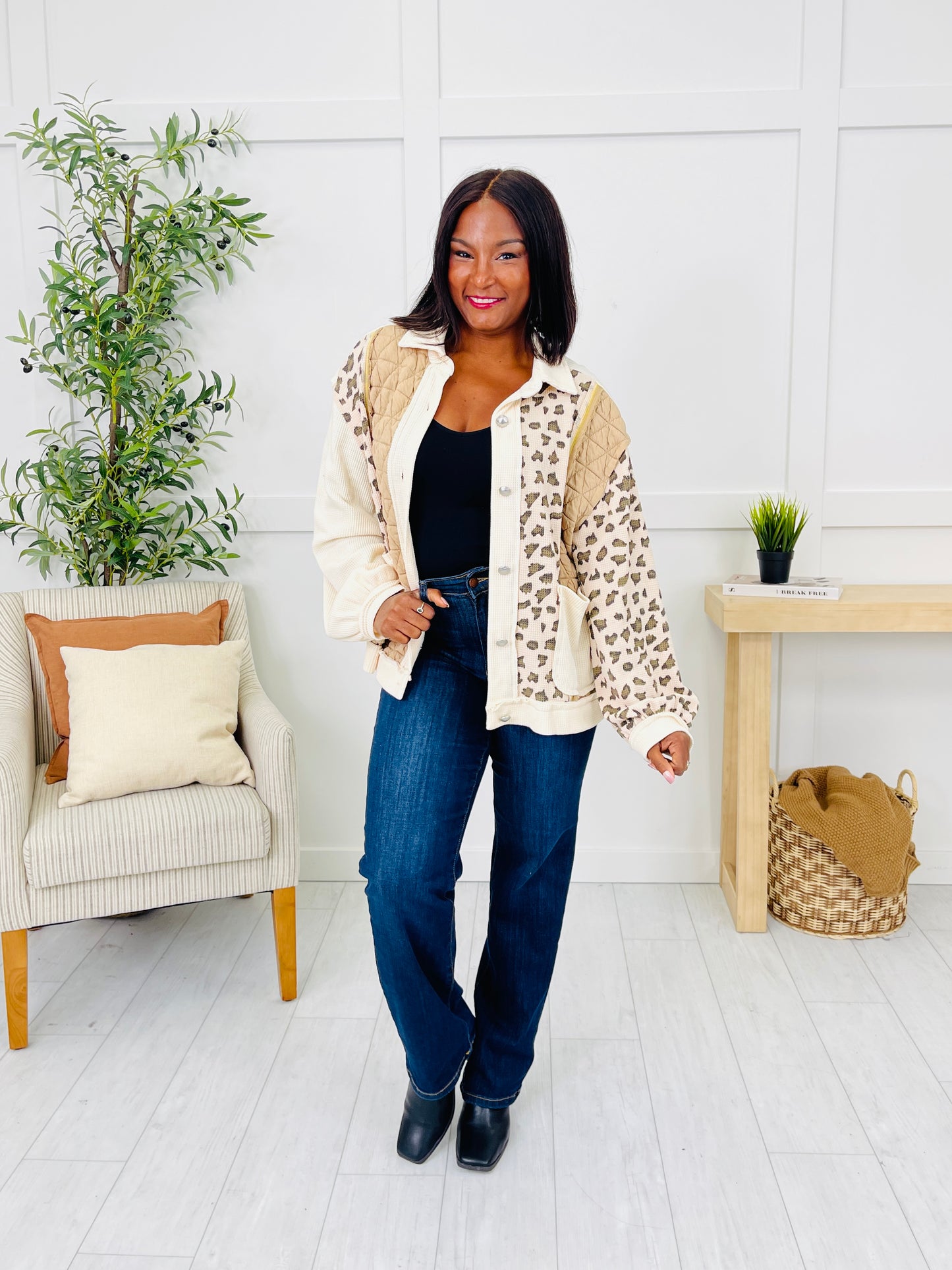 Cheetah Contrast Jacket