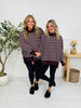 Stripe Up Your Alley Pullover In Wine