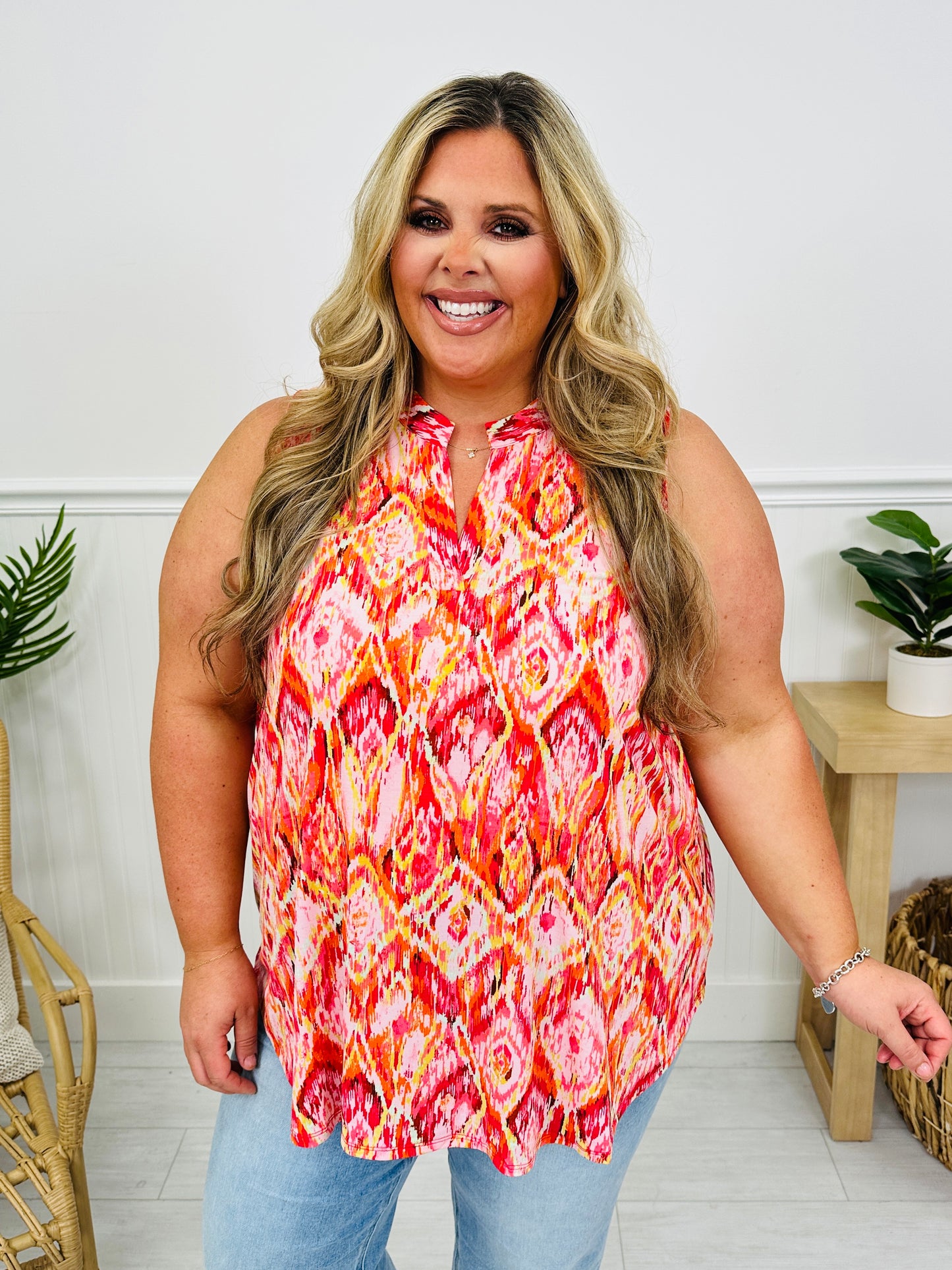 Sunny Days Tank Top in Ocean City Print