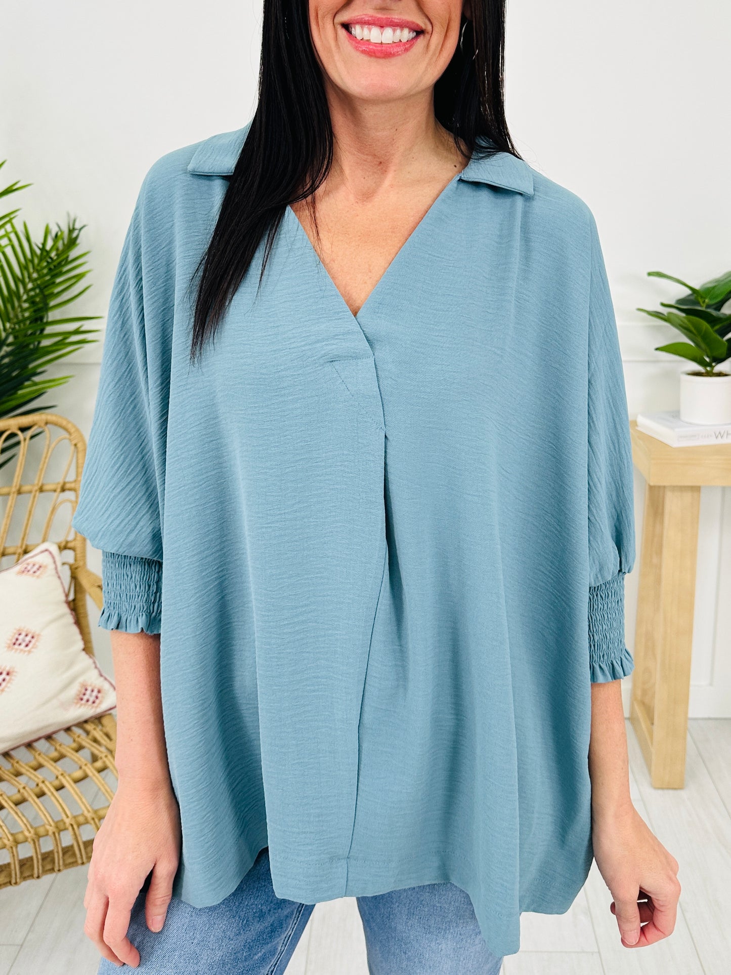 DOORBUSTER! Collar Me Cozy Top- Multiple Colors!