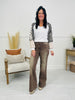 Judy Blue Cocoa Crush Retro Wide Leg Criss-Cross Jeans