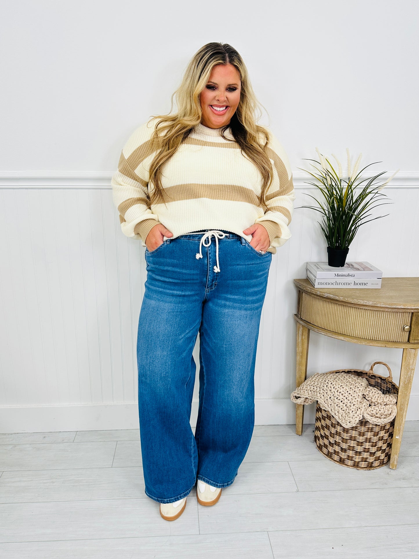 MOCO Exclusive Pull it Together Tummy Control Wide Leg Jogger Pants