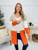 Stay Warm With Me Cardigan in Orange