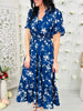 Sunday in Petals Dress In Navy