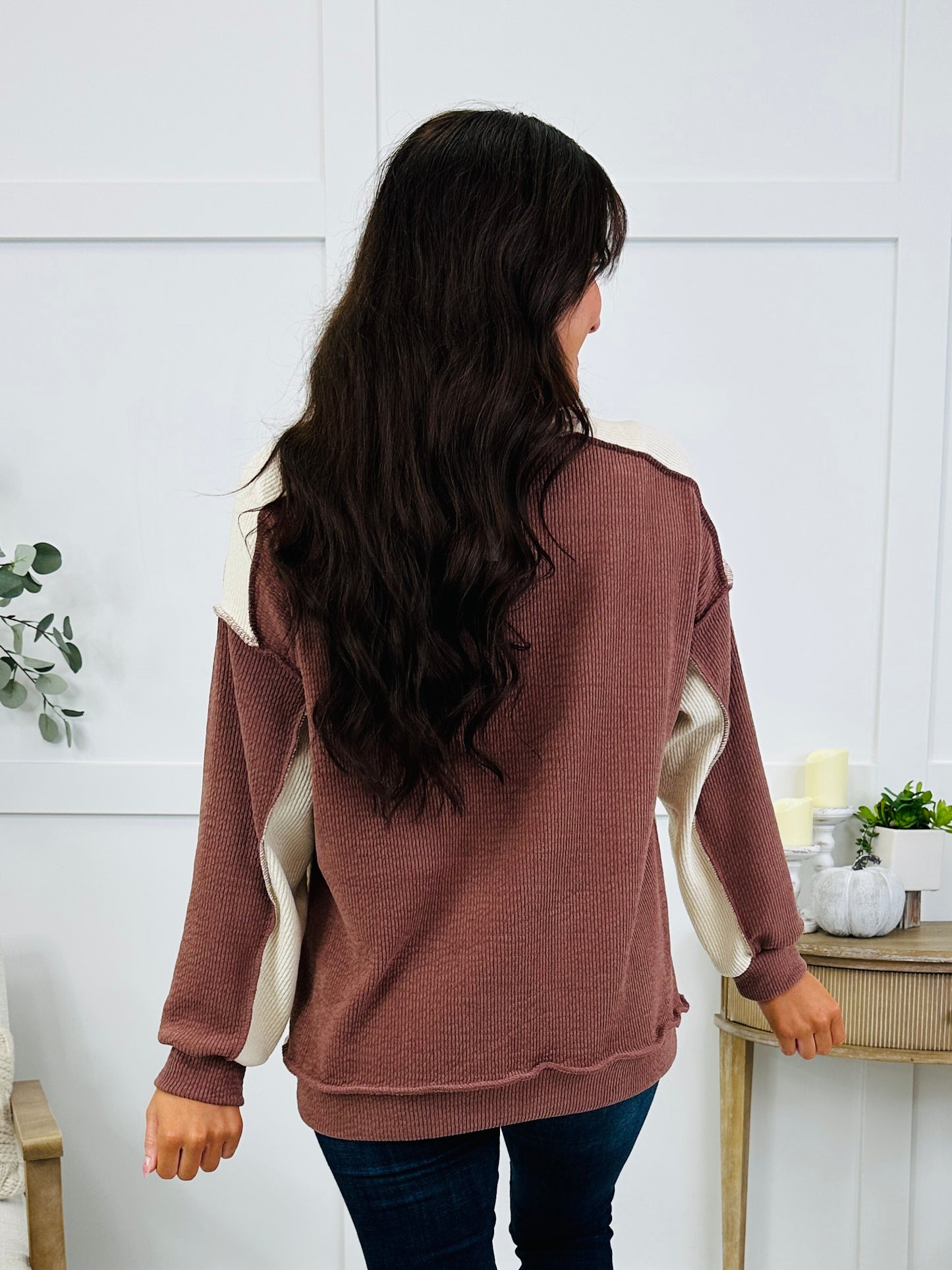 Café Cozy Sweatshirt In Nutmeg