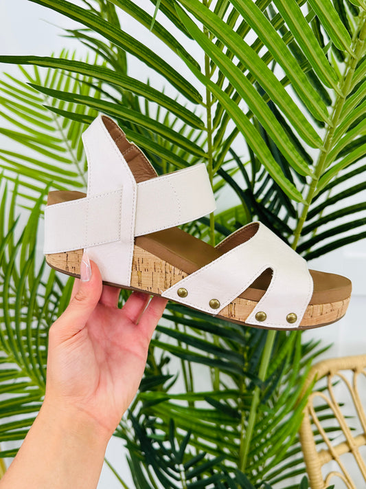 Sleek Step Wedges In Ivory