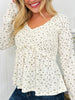 Perfectly Precious Top In Cream Floral Print