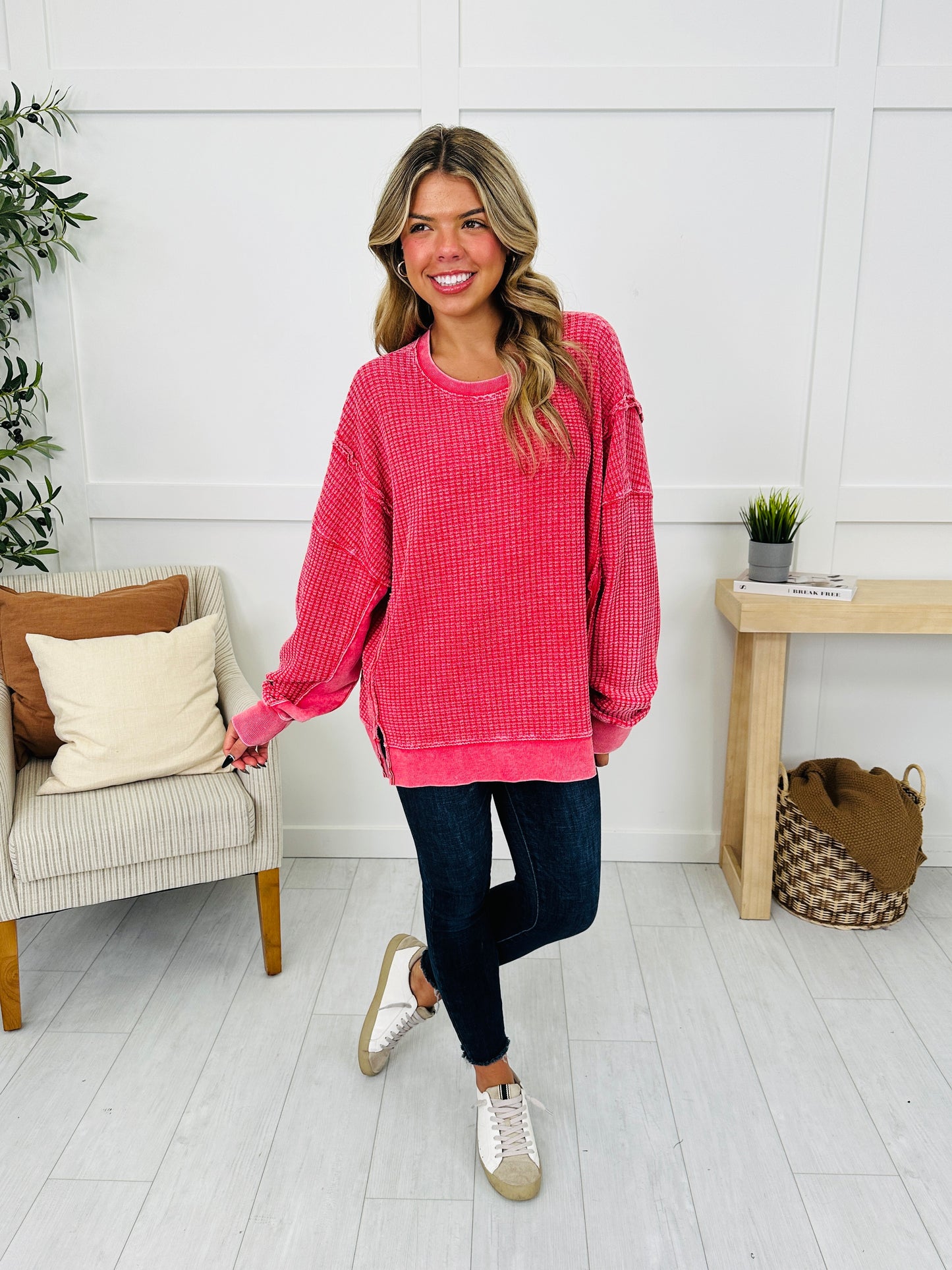 Daily Grid Pullover- Multiple Colors!