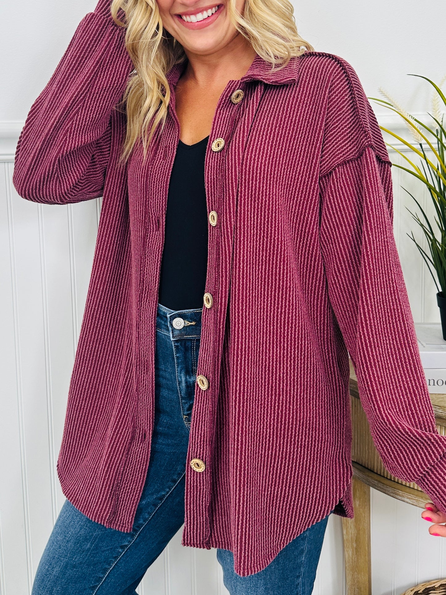 Fall Feelings Shacket- Multiple Colors!