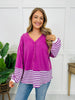 Striped Dreamer Pullover in Orchid