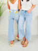 Sunflower Season Tummy Control Wide Leg Cropped Jeans