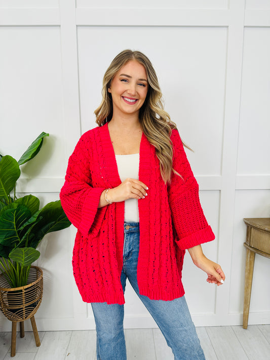 Cuddle Culture Cardigan in Magenta