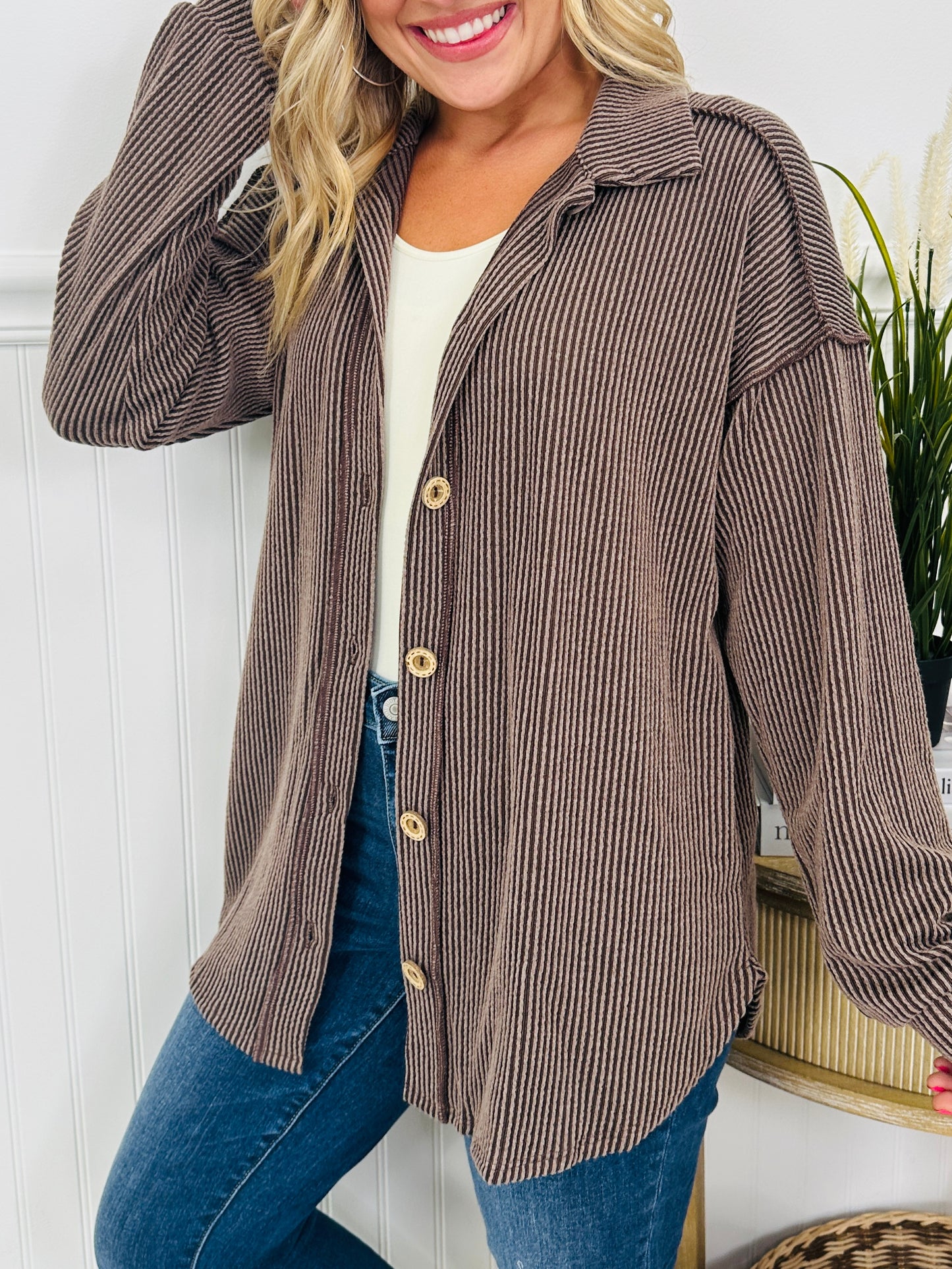 Fall Feelings Shacket- Multiple Colors!