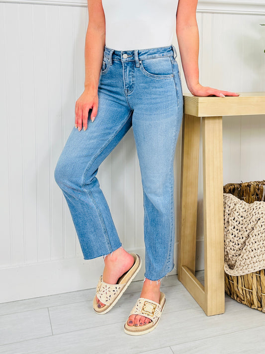 Take The Bait Slim Straight Cropped Jeans With Tummy Control