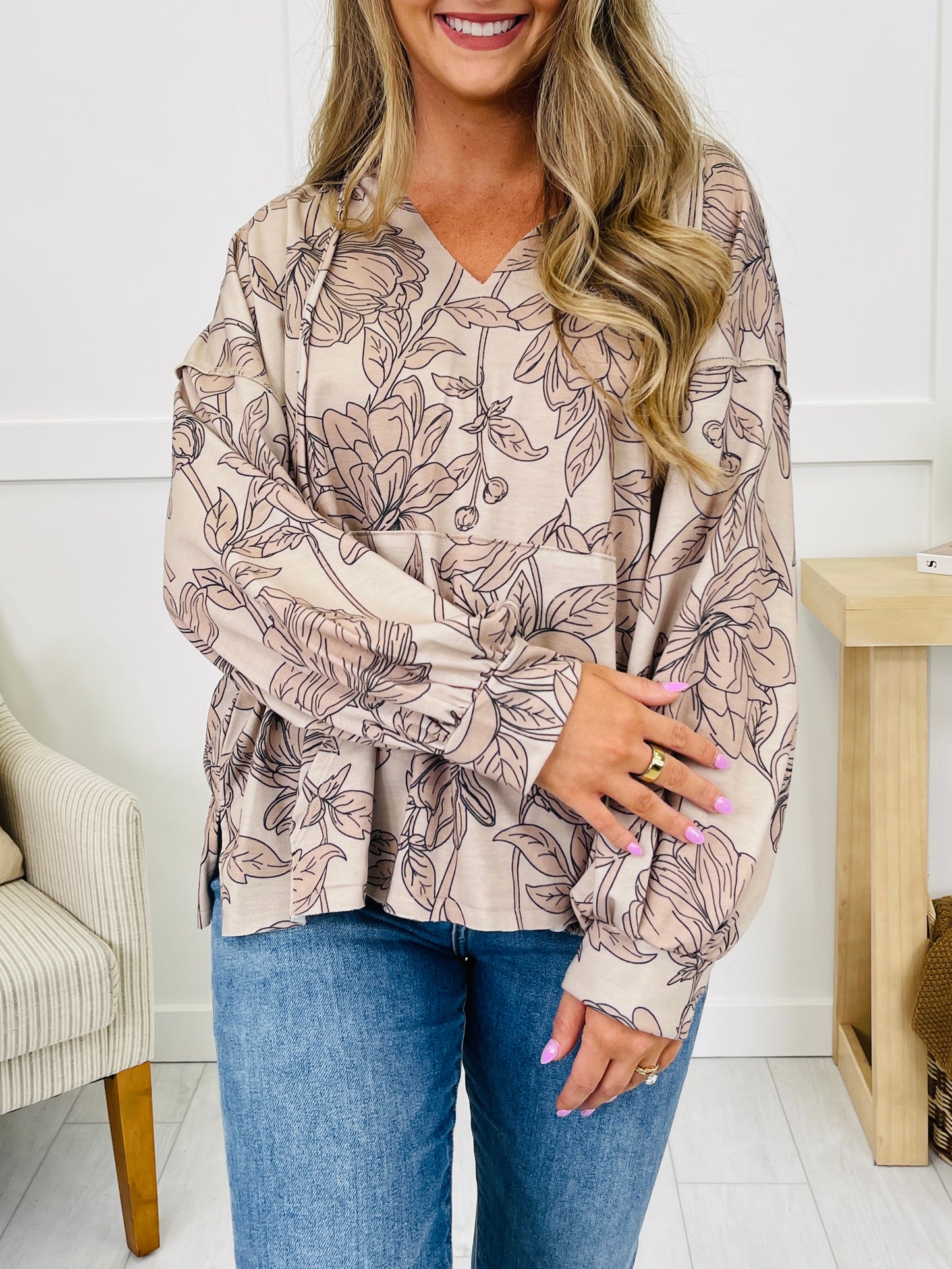 Floral Sketch Hoodie