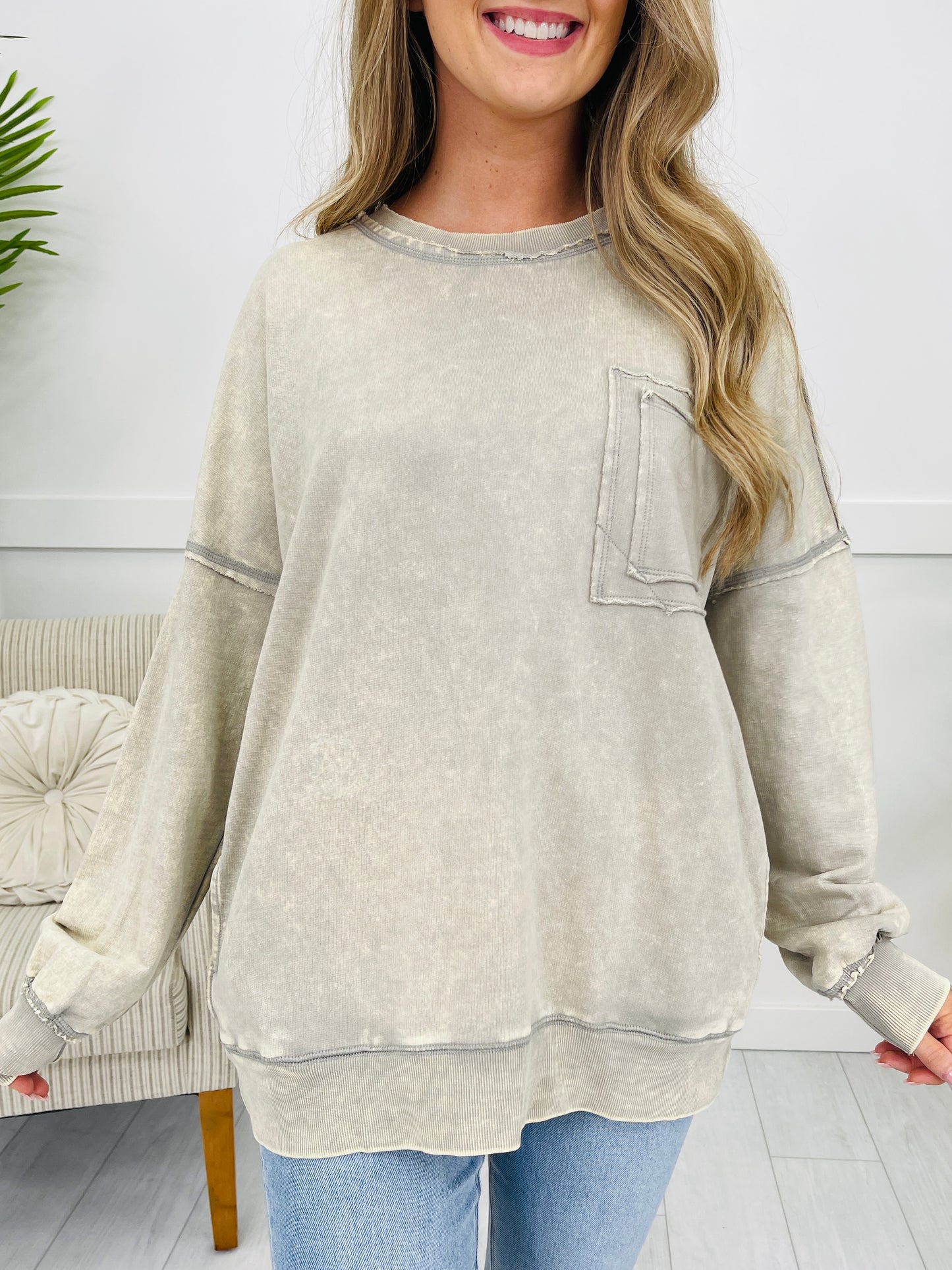Washed With Love Pullover- Multiple Colors!