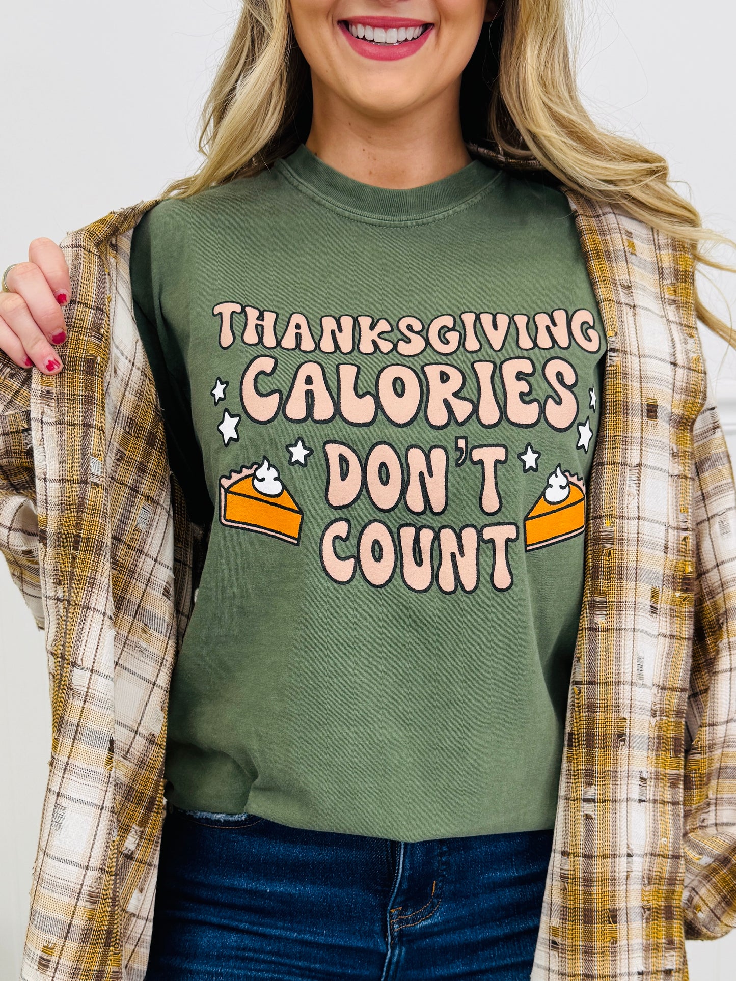 Thanksgiving Calories Don't Count Graphic Tee