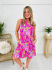 Palms And Plans Dress in Garden City Print
