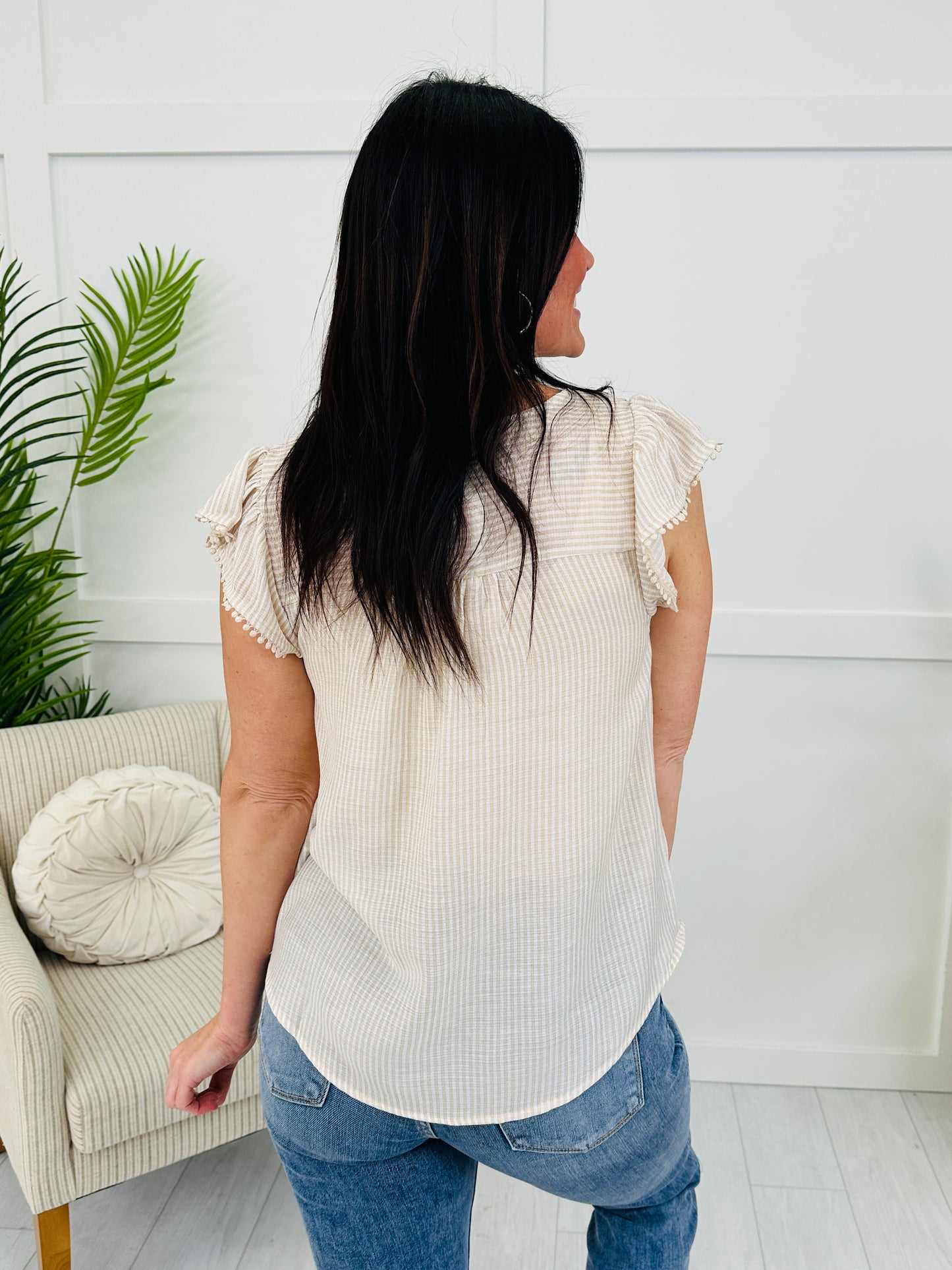 Tied And Timeless Top in Light Khaki