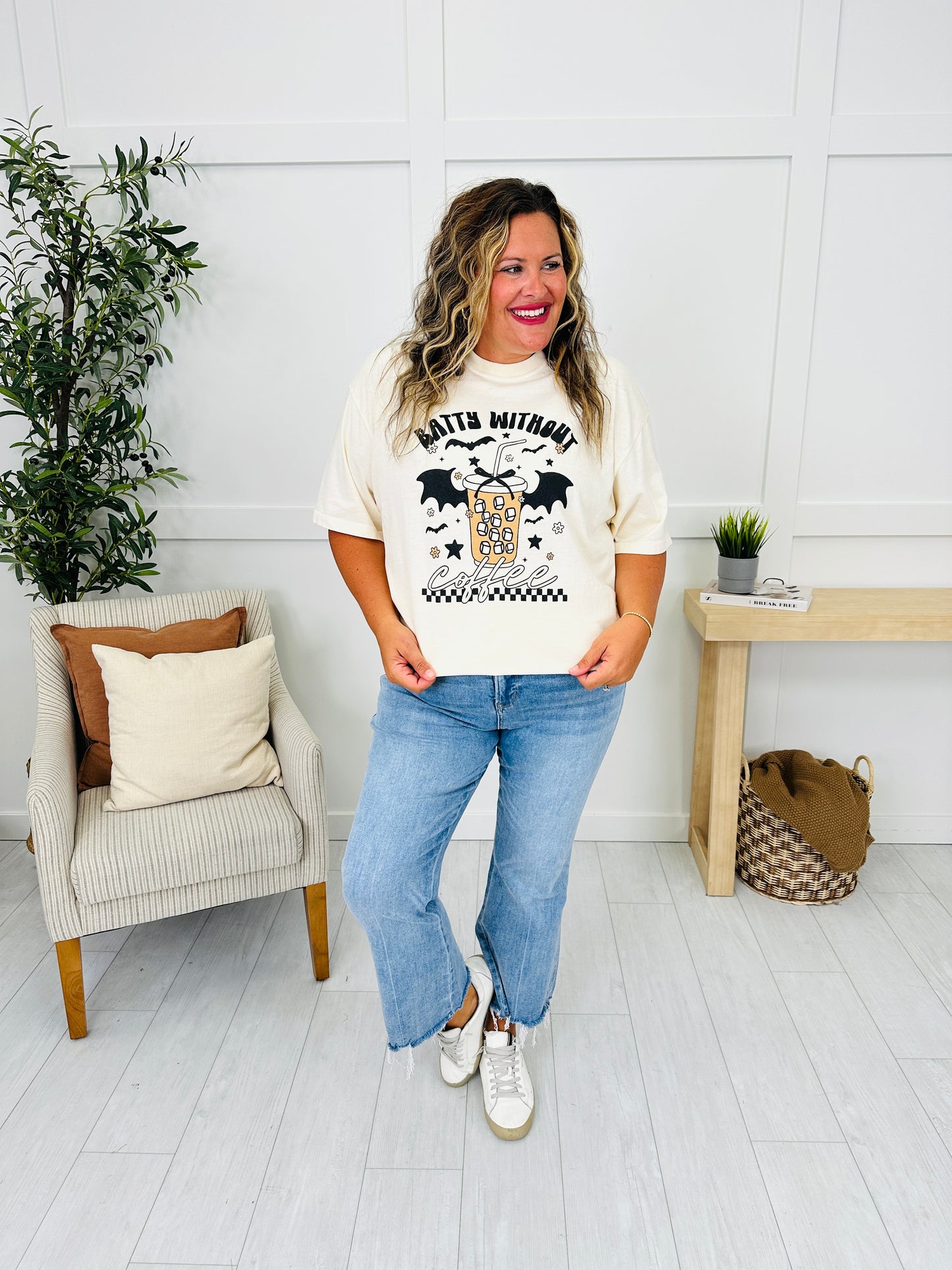 Batty Without Coffee Graphic Tee
