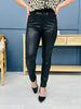 REG/CURVY Judy Blue Hot Stuff Stretchy Faux Leather Skinny Jeans