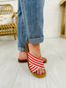 Dockside Dash Sandals In Red Stripe