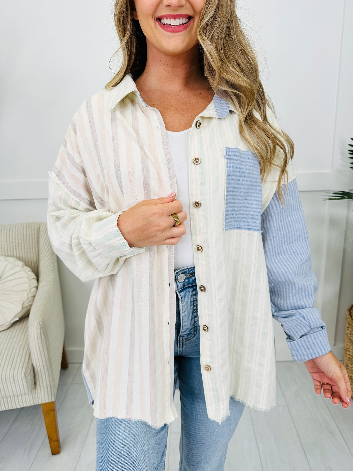 Coastal Haze Top in Mint
