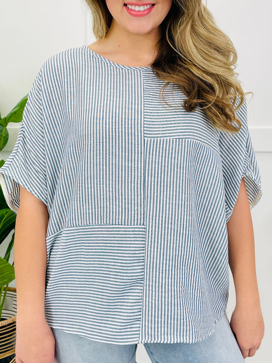 The Coastal Panel Top In Denim