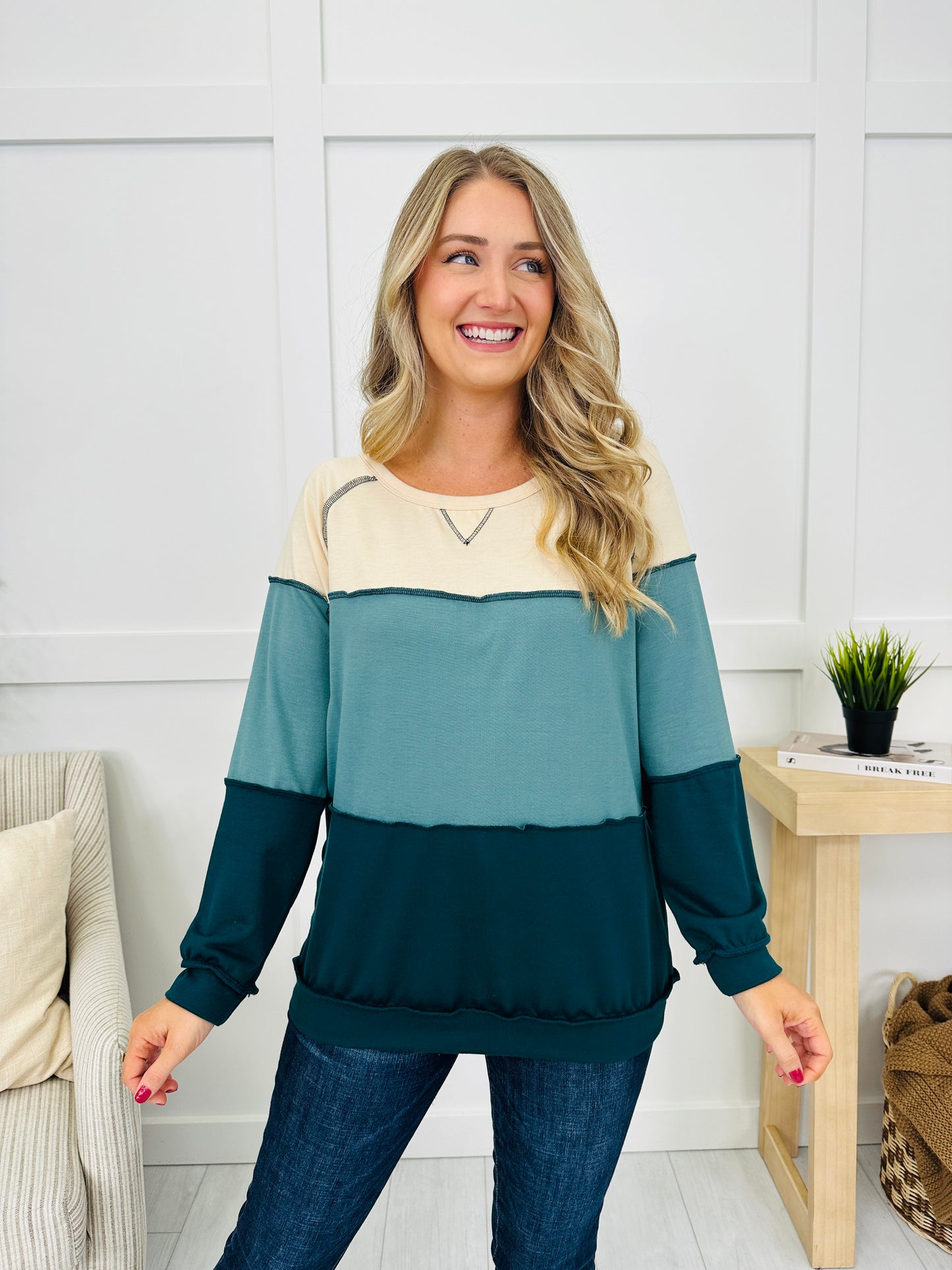 Skip The Rules Top in Teal Combo